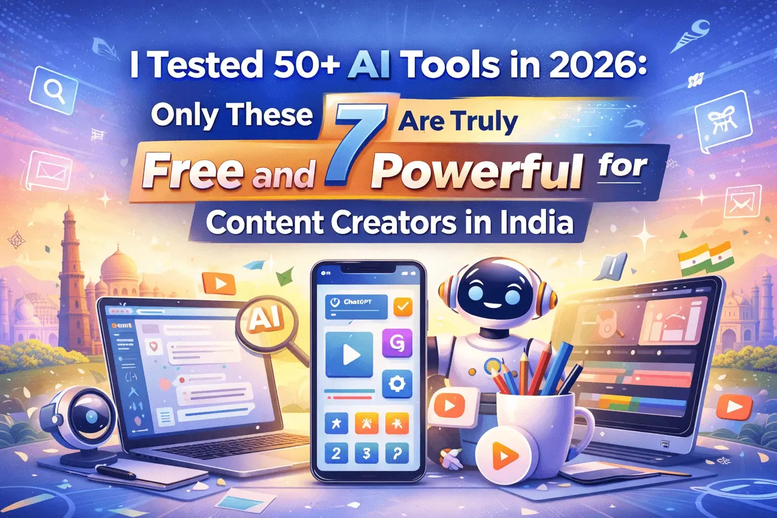 7 Truly Free AI Tools for Content Creators in India (Tested in 2026)
